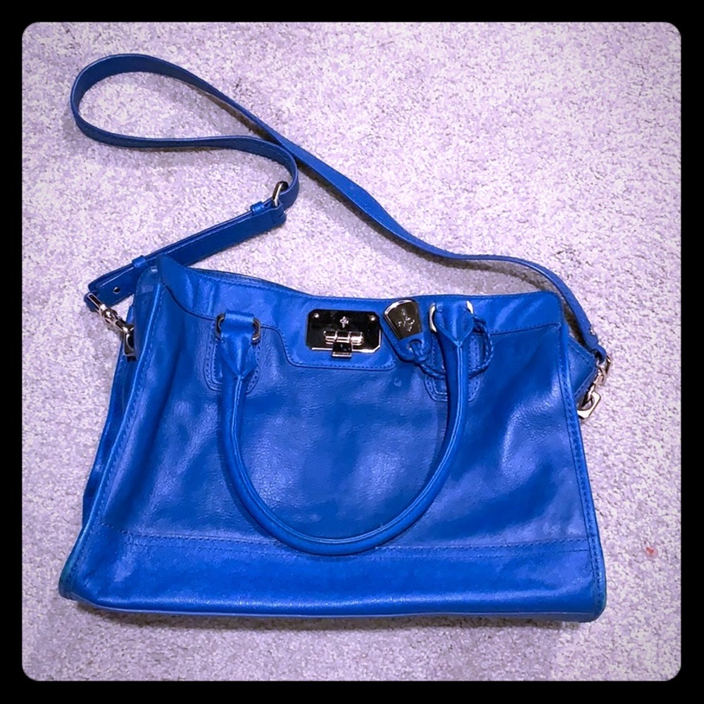 Cole Haan Handbag Royal Blue with Gold Hardware